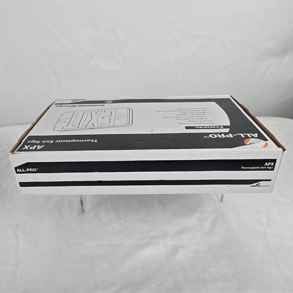 Cooper Lighting All-Pro Thermoplastic LED Exit Sign APX7G Green Letters 120/277V - Picture 8 of 9